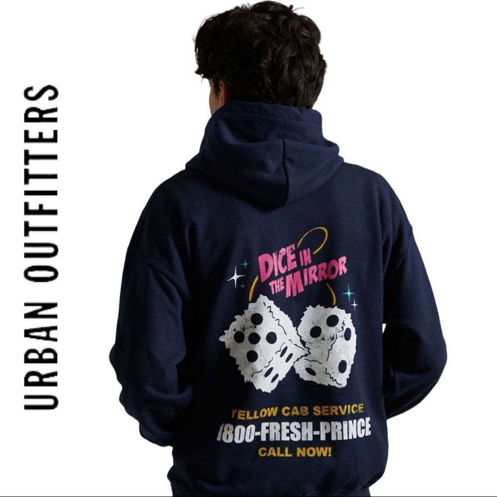 NEW Fresh Prince Urban Outfitters UO Dice In The Mirror Hoodie Sweatshirt S